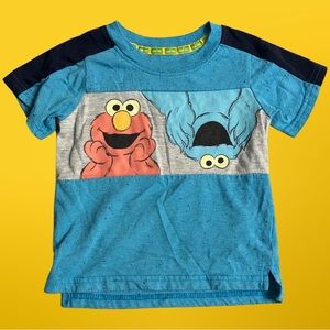 Sesame Street Boys 2T Shirt Sleeve Shirt Elmo Cookie Monster